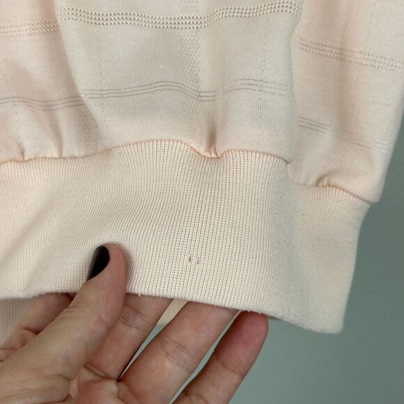 Vtg Classic by Palmland Polo Shirt Mens Medium Peach Banded Bottom Collared Golf - Picture 5 of 10